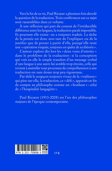 Sur la traduction