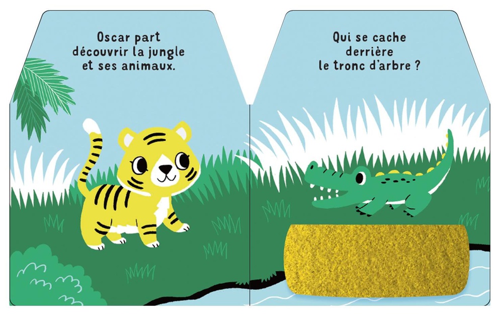 Cache-cache petit tigre - Livre matière - éveil - Dès 6 mois