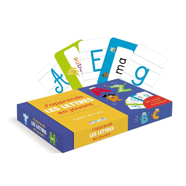 J'apprends les lettres en jouant. 104 cartes + 1 livret pedagogique