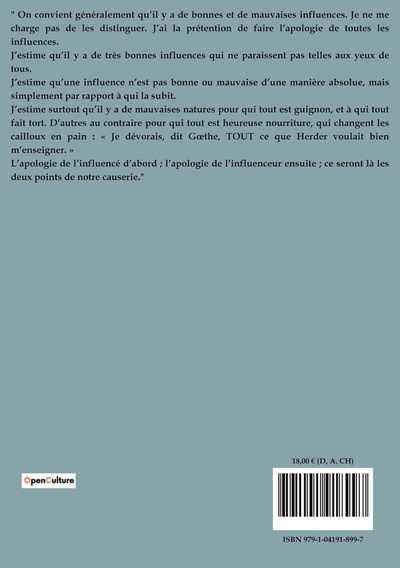 De l'influence en littérature