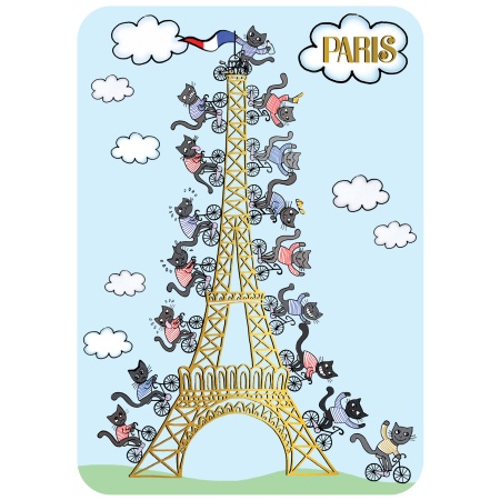 POSTCARD EIFFEL TOWER