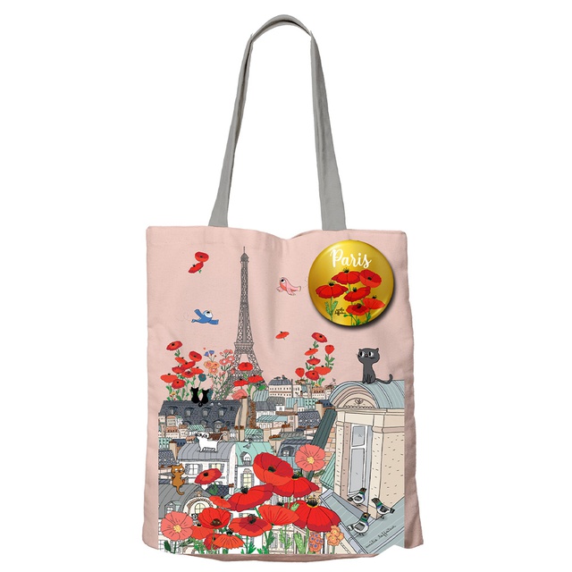 SAC TOTE BAG PARIS COQUELICOTS