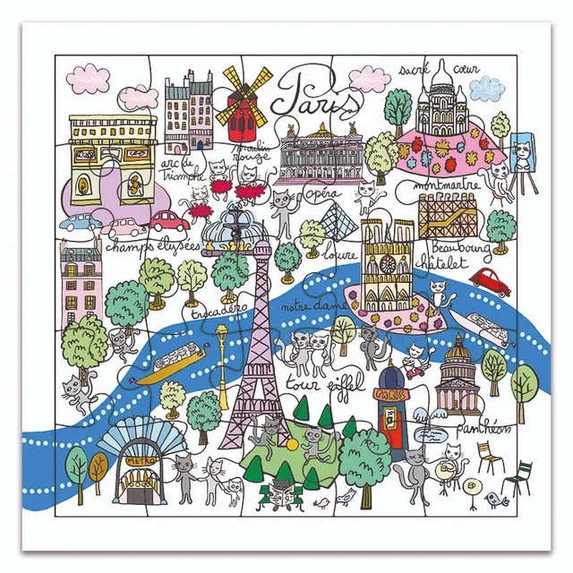 CARTE PUZZLE PLAN DE PARIS