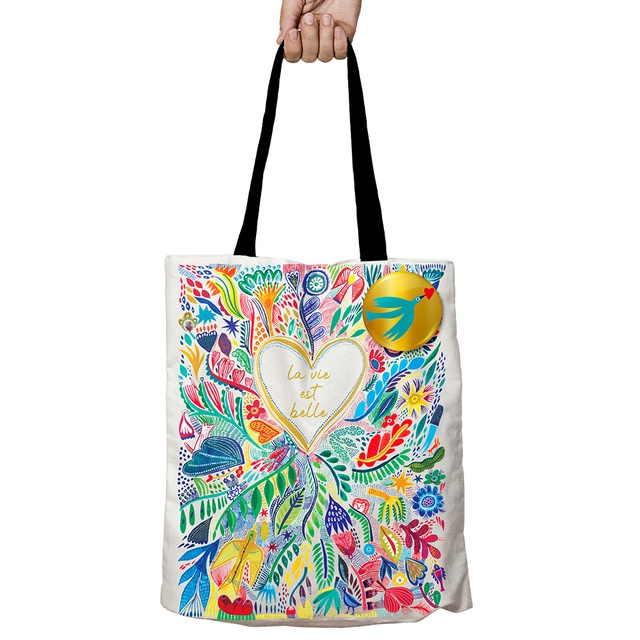 SAC TOTE BAG LA VIE EST BELLE