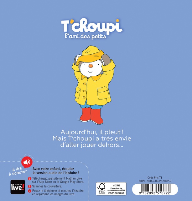 T'choupi s'amuse sous la pluie