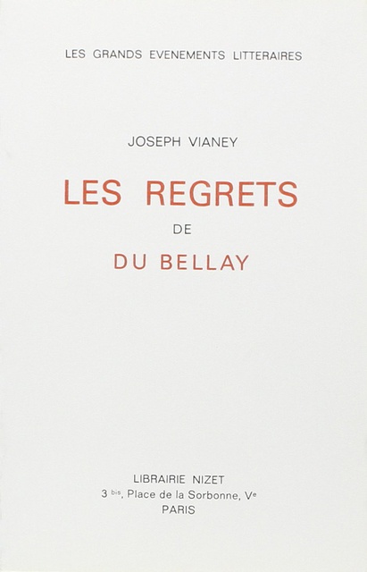 REGRETS DE DU BELLAY(LES)