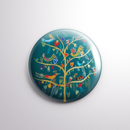 BADGE ARBRE DORE