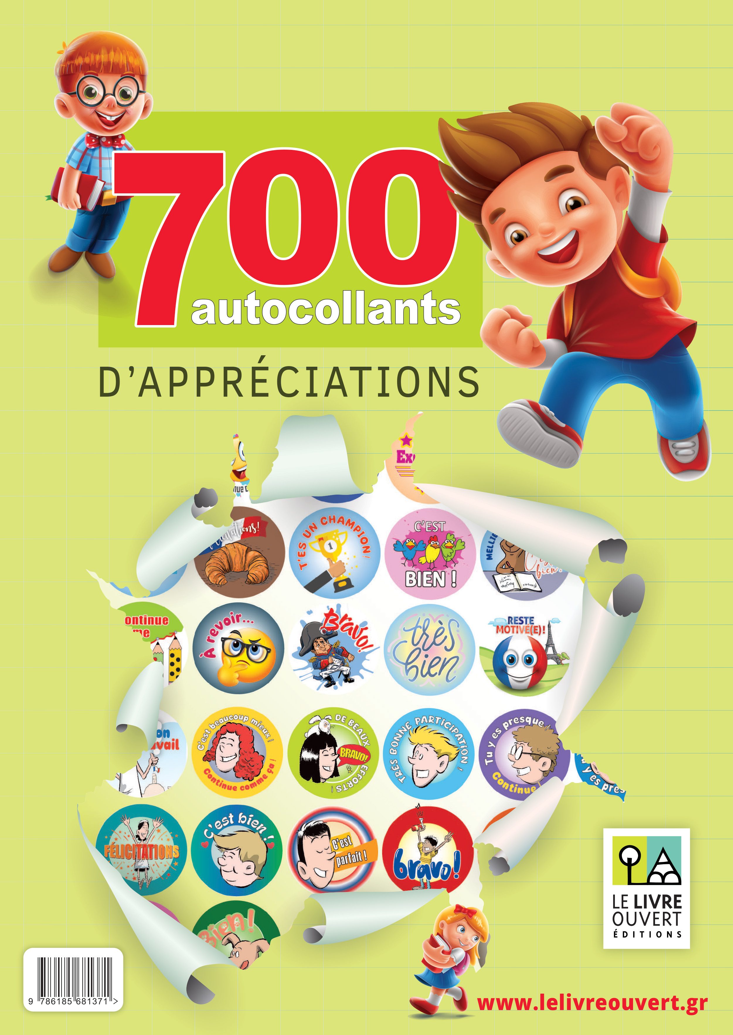 700 AUTOCOLLANTS D'APPRECIATIONS