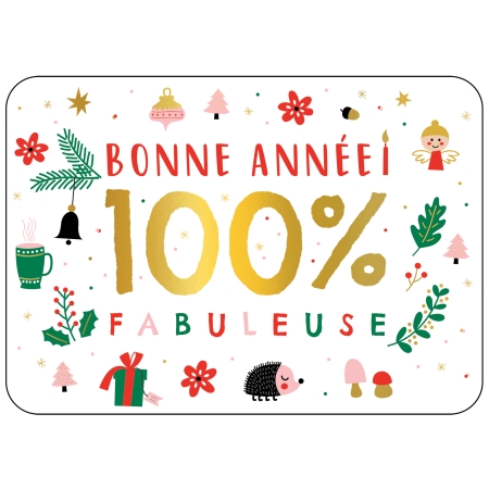 CARTE POSTALE ANNEE 100% FABULEUSE