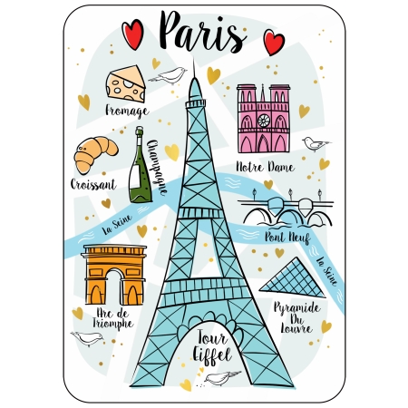 CARTE POSTALE PARIS PLAN