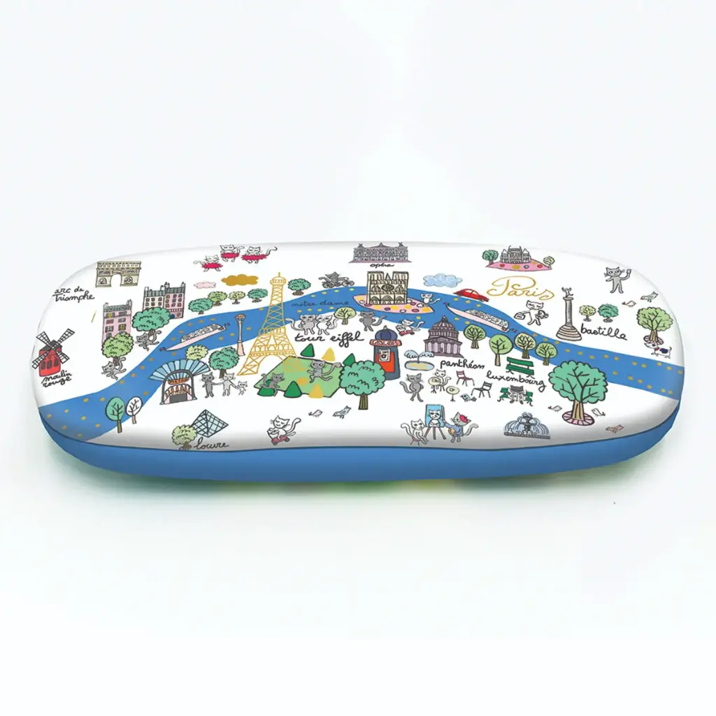 EYE GLASS CASE PARIS MAP