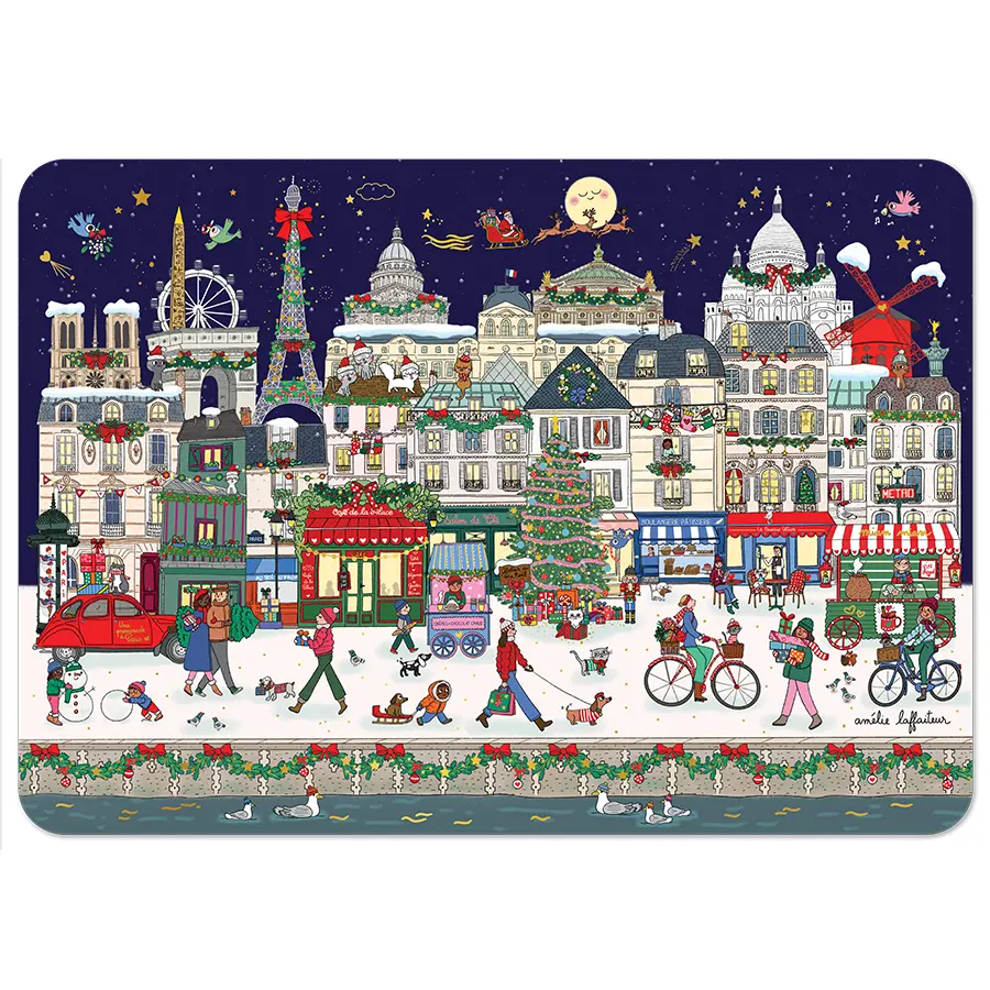 SET DE TABLE-SOUS CHRISTMAS IN PARIS