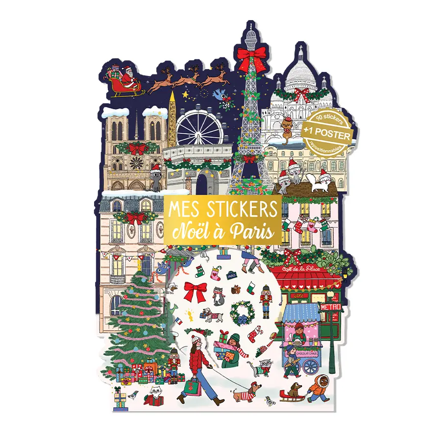 JEU STICKERS + POSTER CHRISTMAS IN PARIS