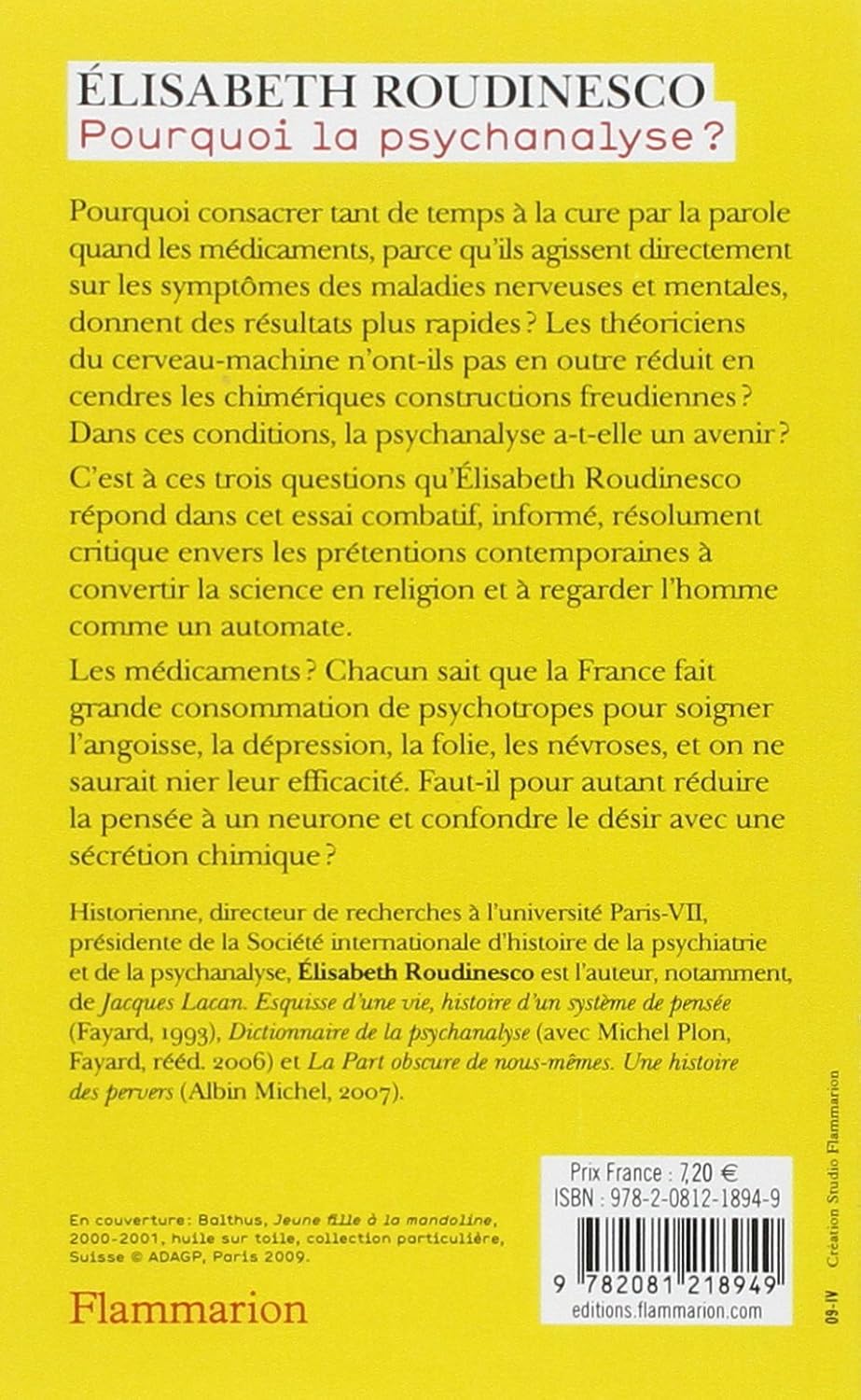 Pourquoi la psychanalyse ?