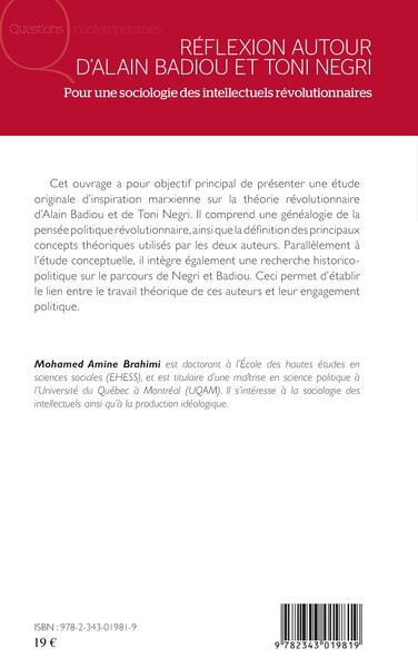 Réflexion autour d'Alain Badiou et Toni Negri