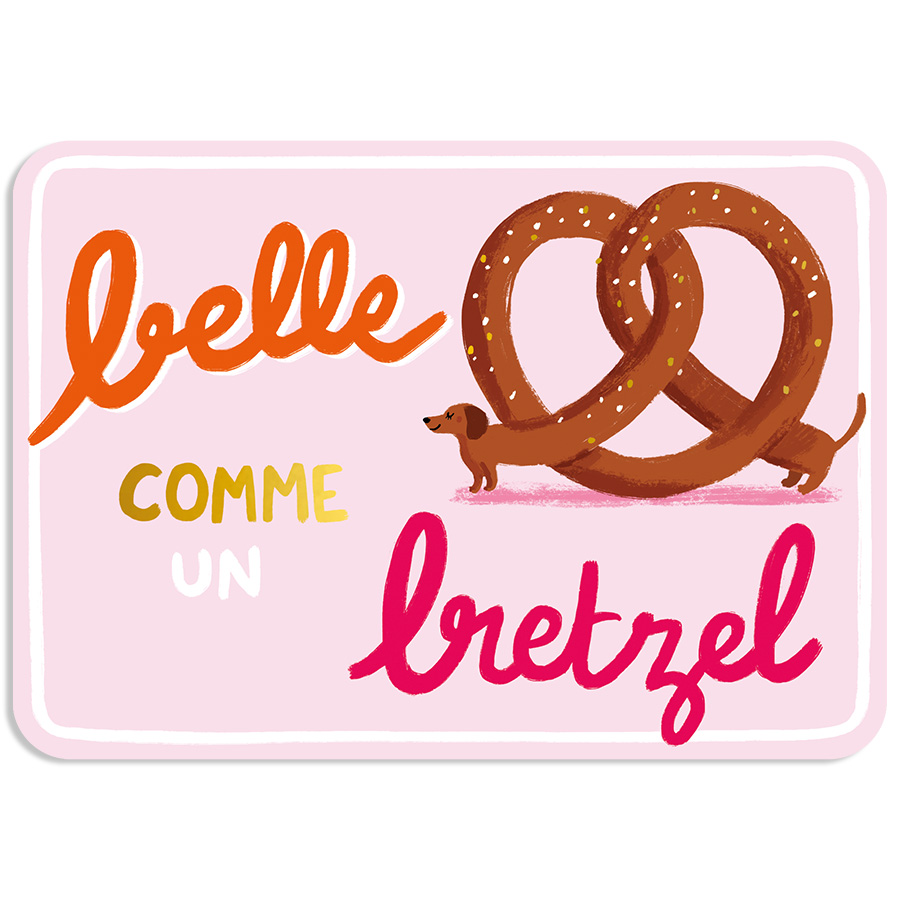 POSTCARD BELLE COMME BRETZEL